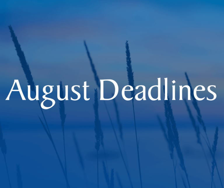 August Tax Deadlines