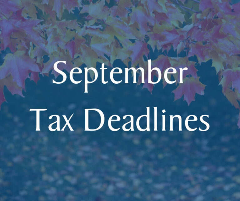 September Tax Deadlines